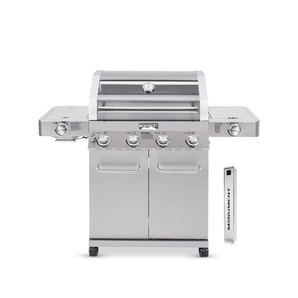 Monument Grills 4-burner Propane Gas Grill 35633 Reviews Monument Grills Monument 35633 Clearview Stainless Steel 4+2Burner